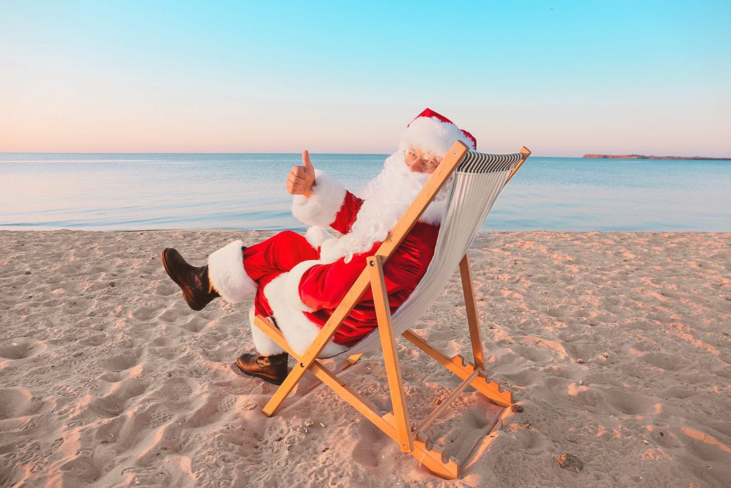 Santa Clause Festive Season in Private Island