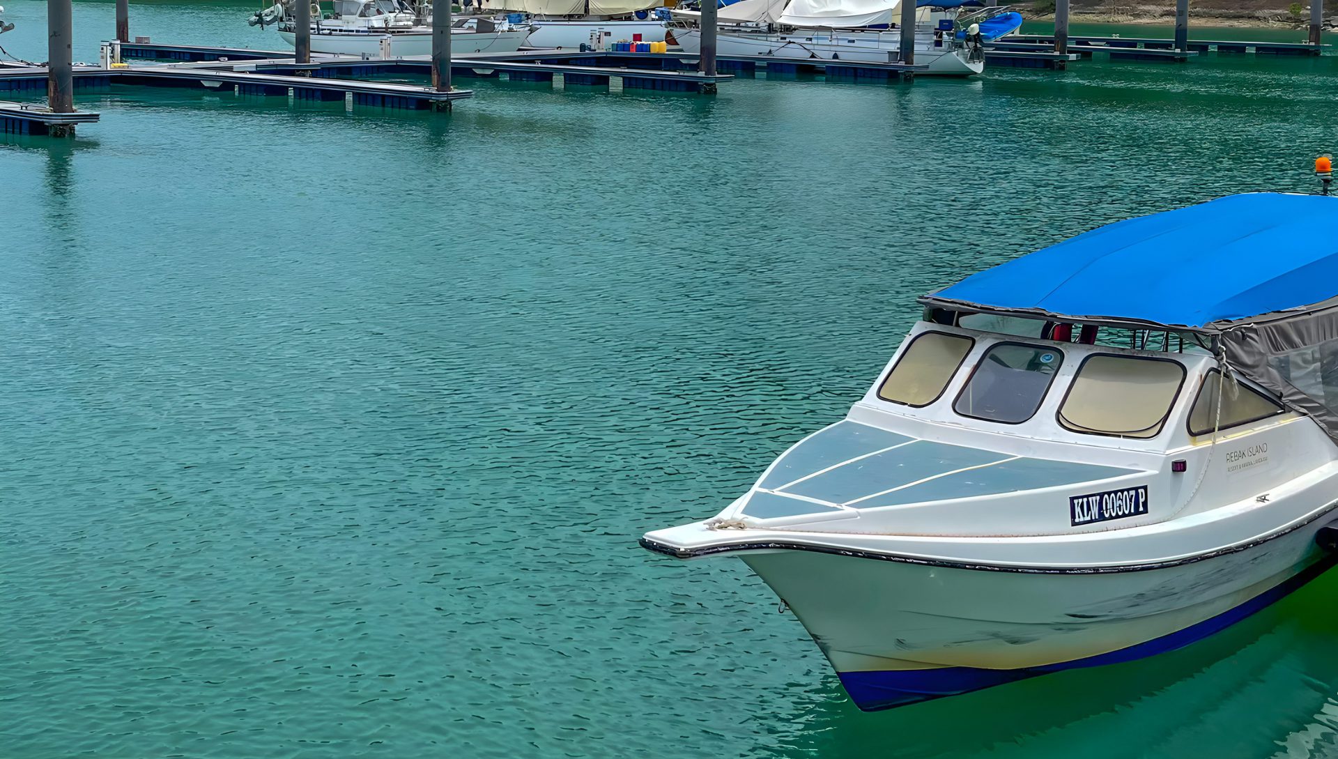 Boat Parking at Rebak Island Jetty