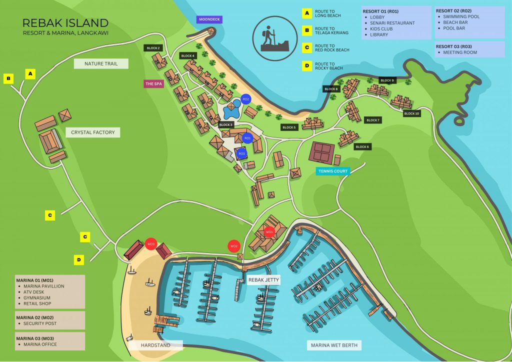 RESORT MAP - REBAK ISLAND RESORT & MARINA